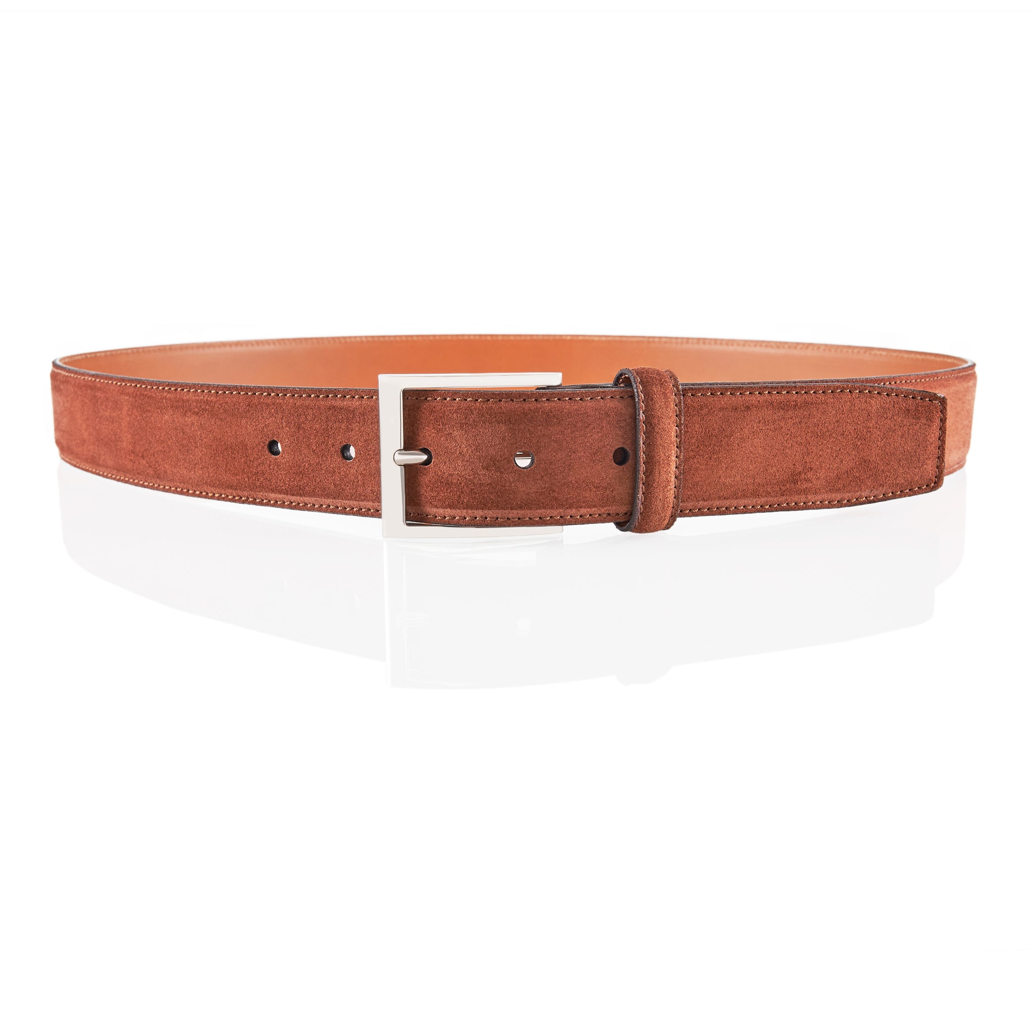 TLB Mallorca | Men's leather belts | Men's belt collection | Nothwest 35mm  | Suede Polo Brown 2302