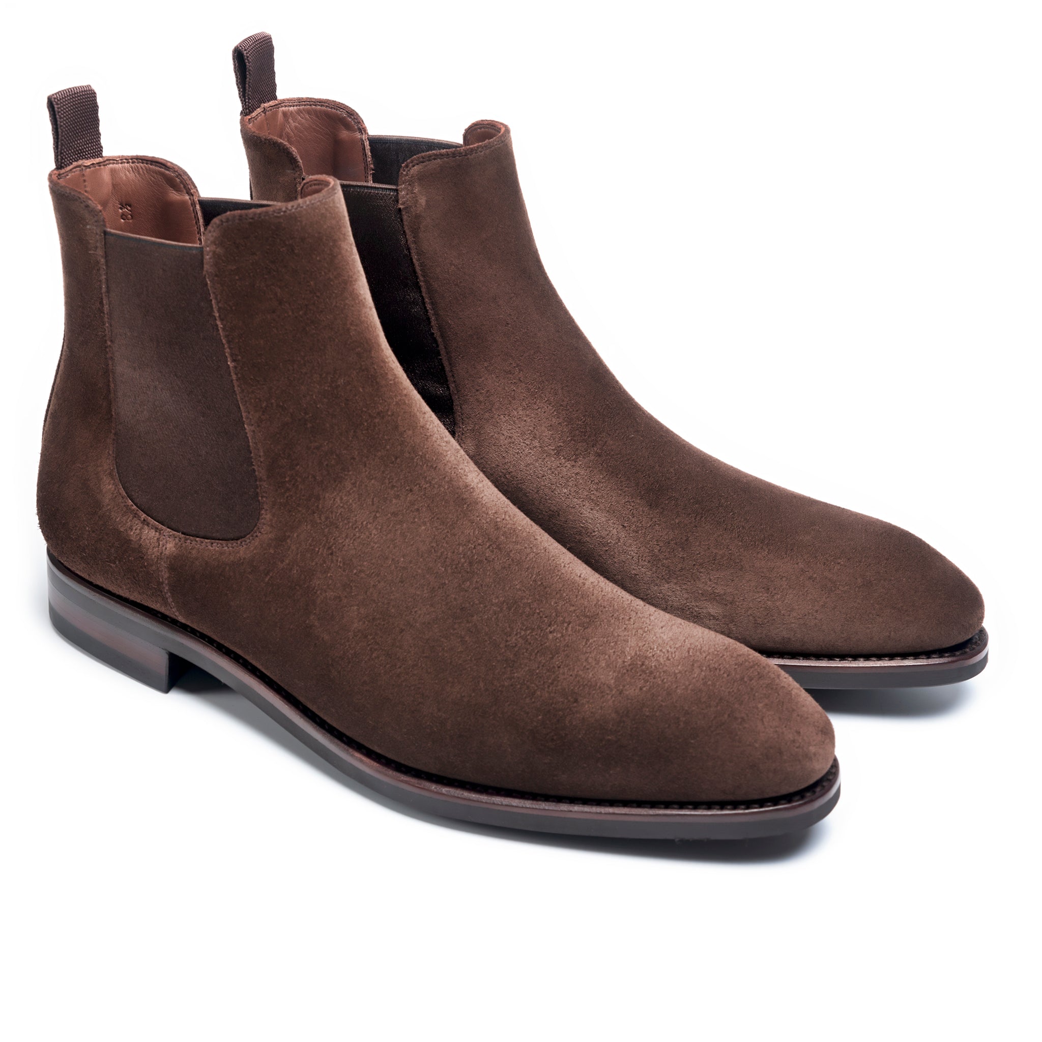 Brown Suede Leather Gentlemen Chelsea Boots EU 39/US 6/UK 5