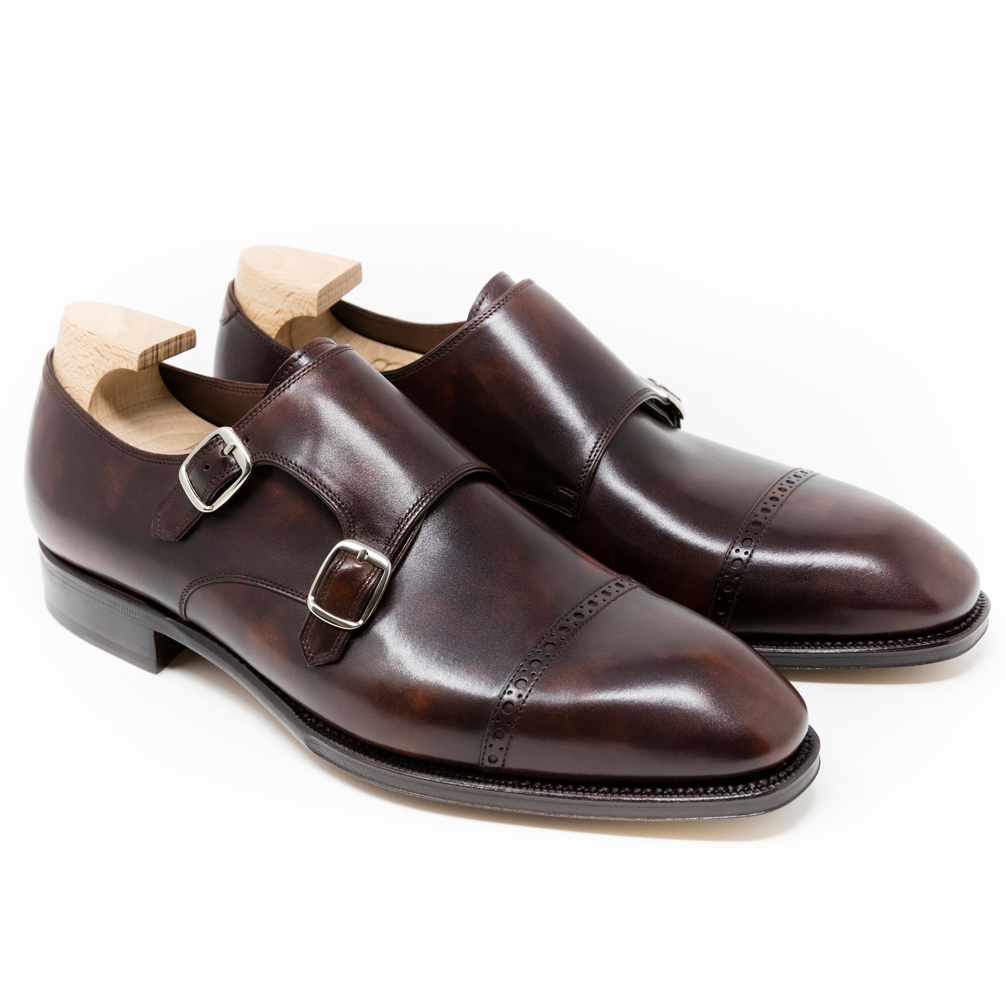 TLB Mallorca | Leather Monk shoes for men | Model Alan Museum Calf ...