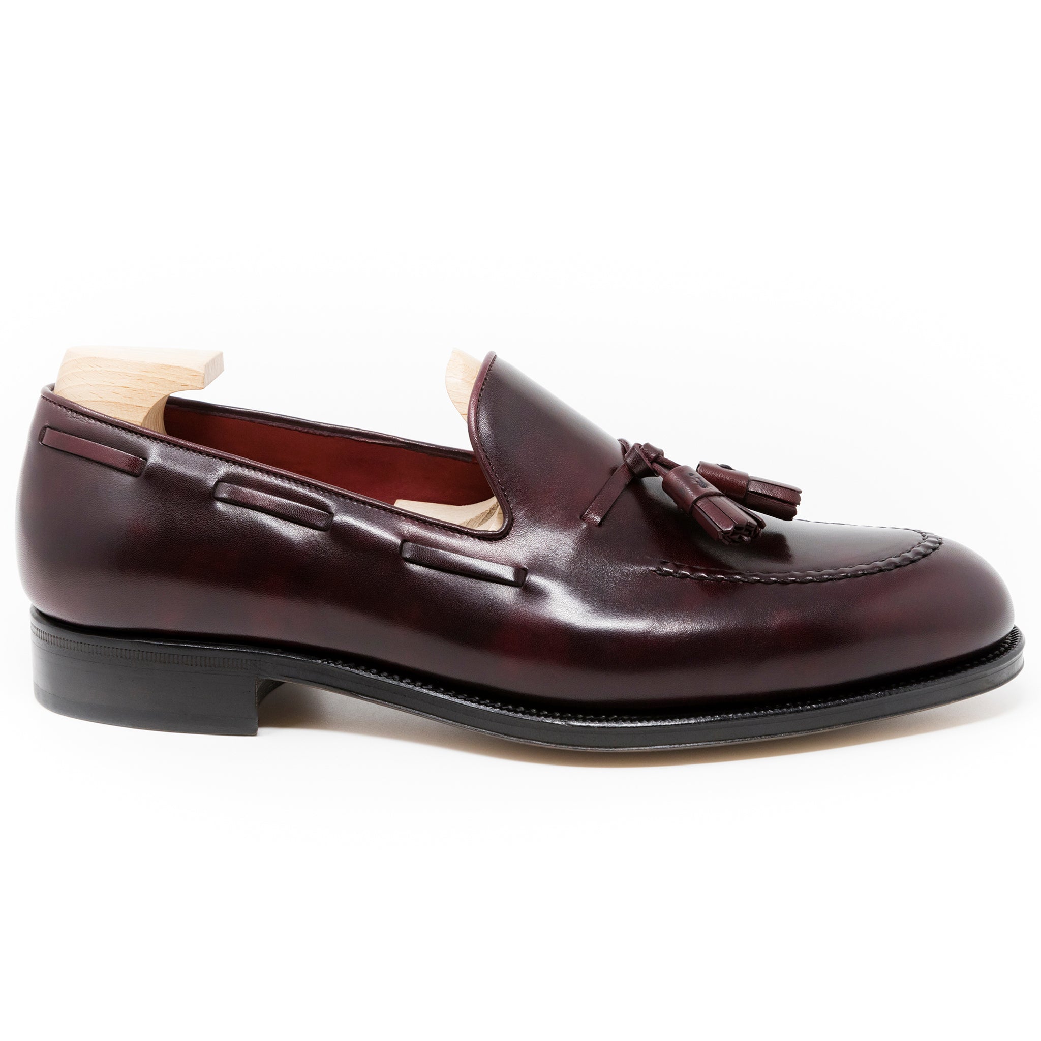 Burgundy hot sale loafers mens